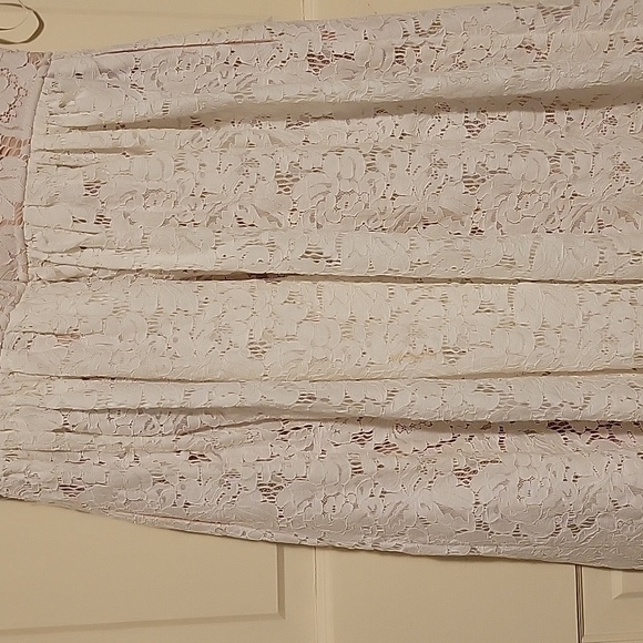 Lulu's Love Swept White Lace Midi Skater Dress, size S - Picture 11 of 12